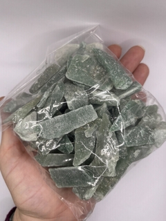 Pacote Quartzo verde bruto 500gr