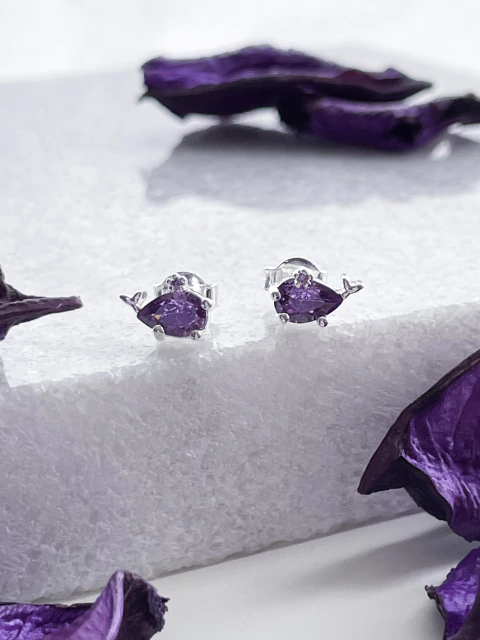 Purple Whalien Earring - buy online