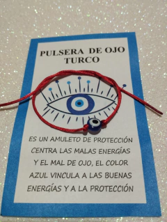 Pulsera de hilo con ojo Turco