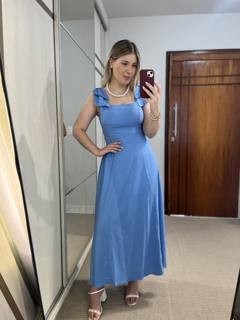 VESTIDO SUELLEN AZUL M