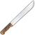Facão Gaúcho Artesanal Pra Mato 16' Aço Inox 50 Cm Full Tang - Facas Lebrinha - Facas Artesanais - Presentes e Artigos para Churrasco
