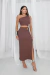 Imagem do Vestido Midi Recorte Ayla - Canelado Power VS-2513