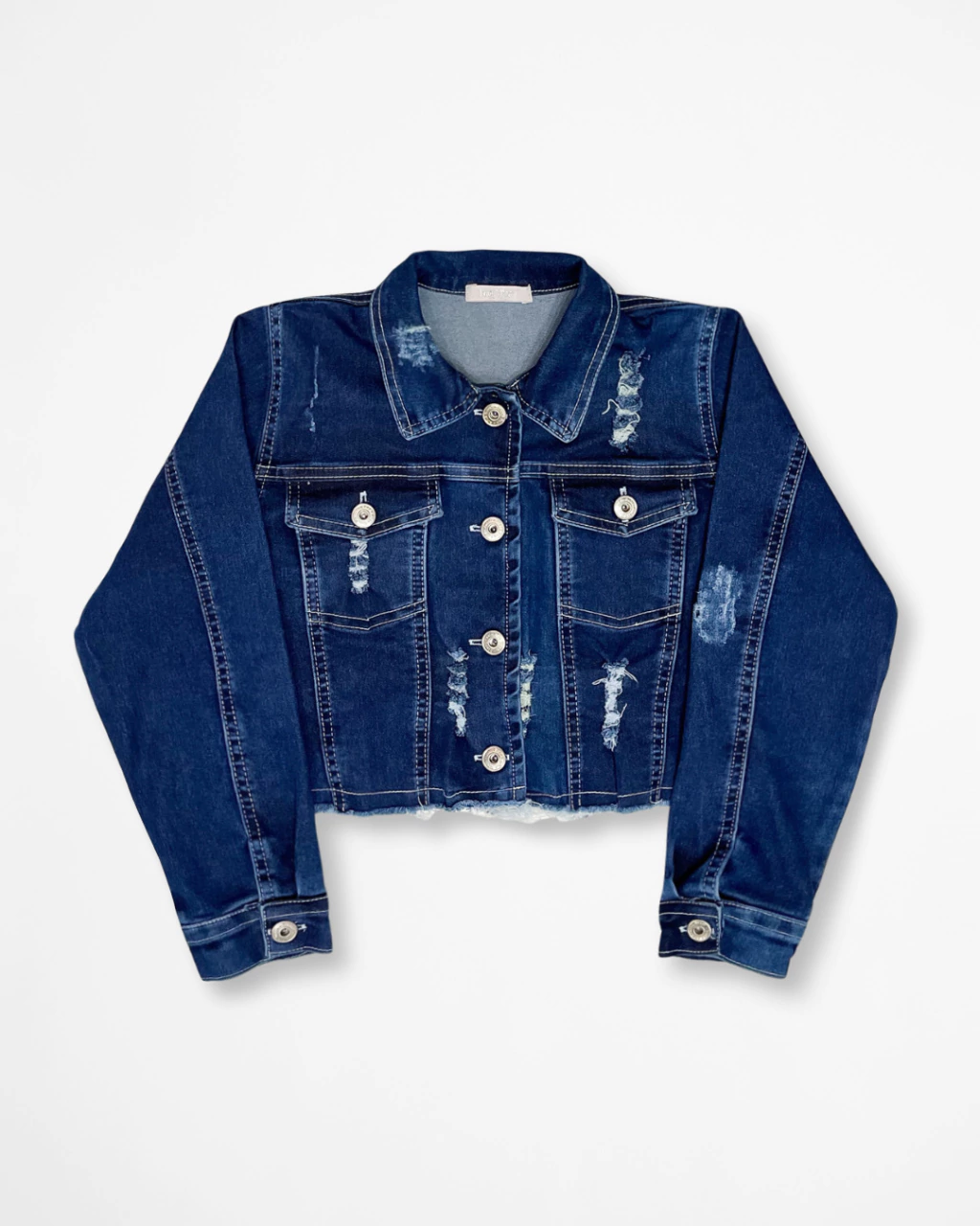 Jaqueta Jeans Infantil com Elastano Azul Intenso Jessy