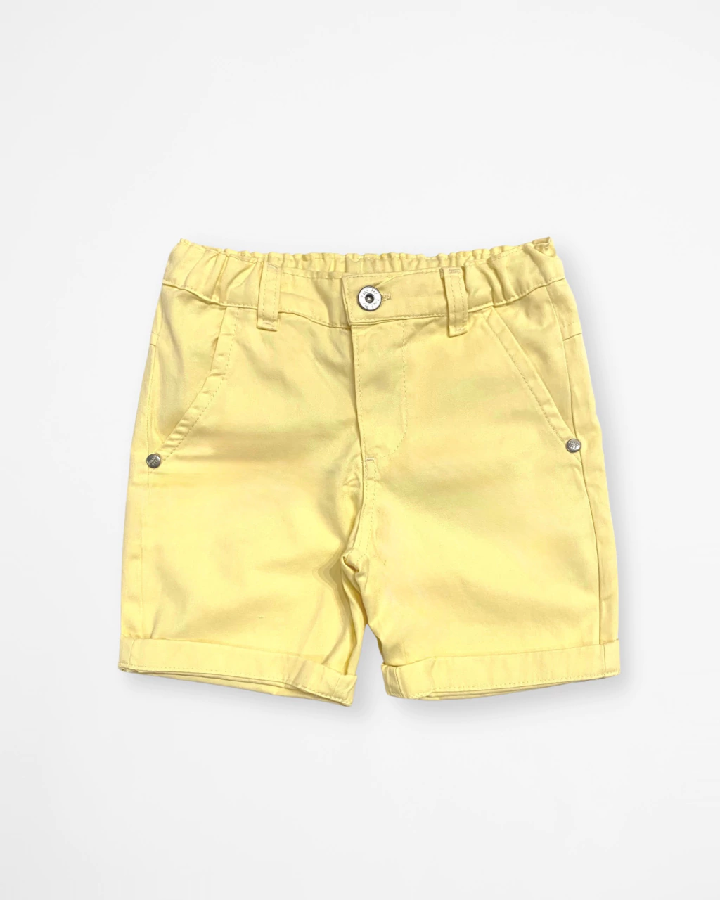 Shorts de Sarja Amarelo Bebê