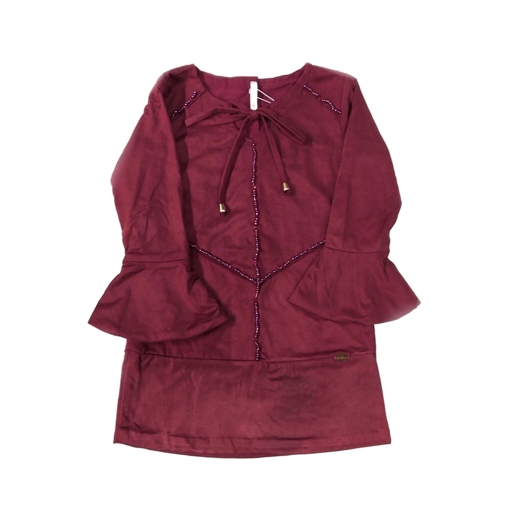Vestido de Suede Marsala