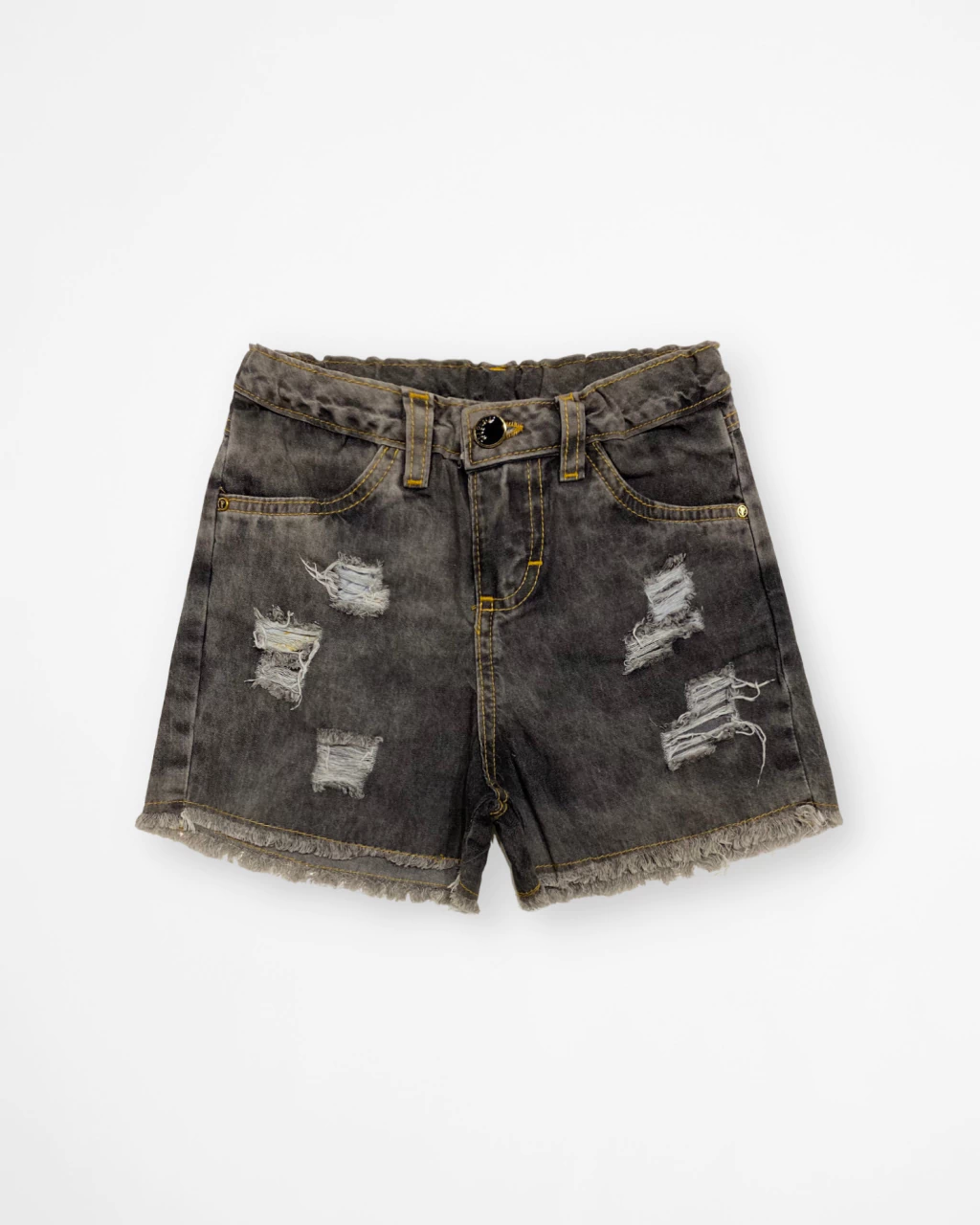 Shorts Jeans de Cós Alto Black