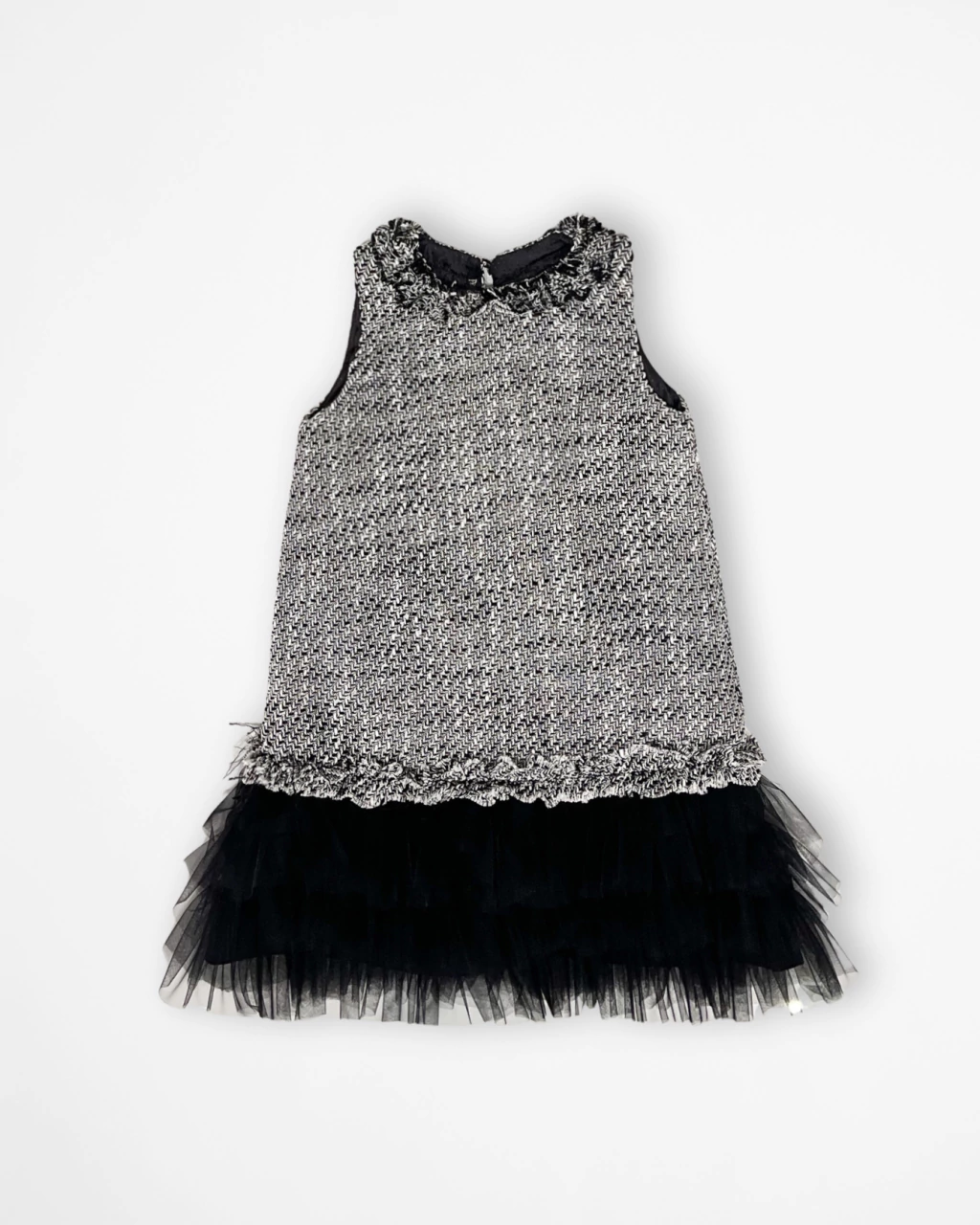 Vestido de Tweed Augusta Preto e Branco (Últimas Unidades)