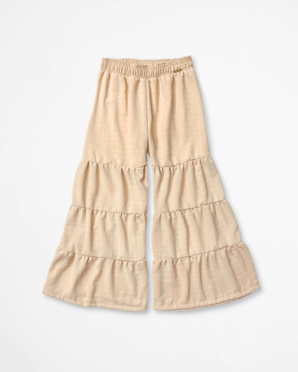 Calça Nude de Babados Anastasia