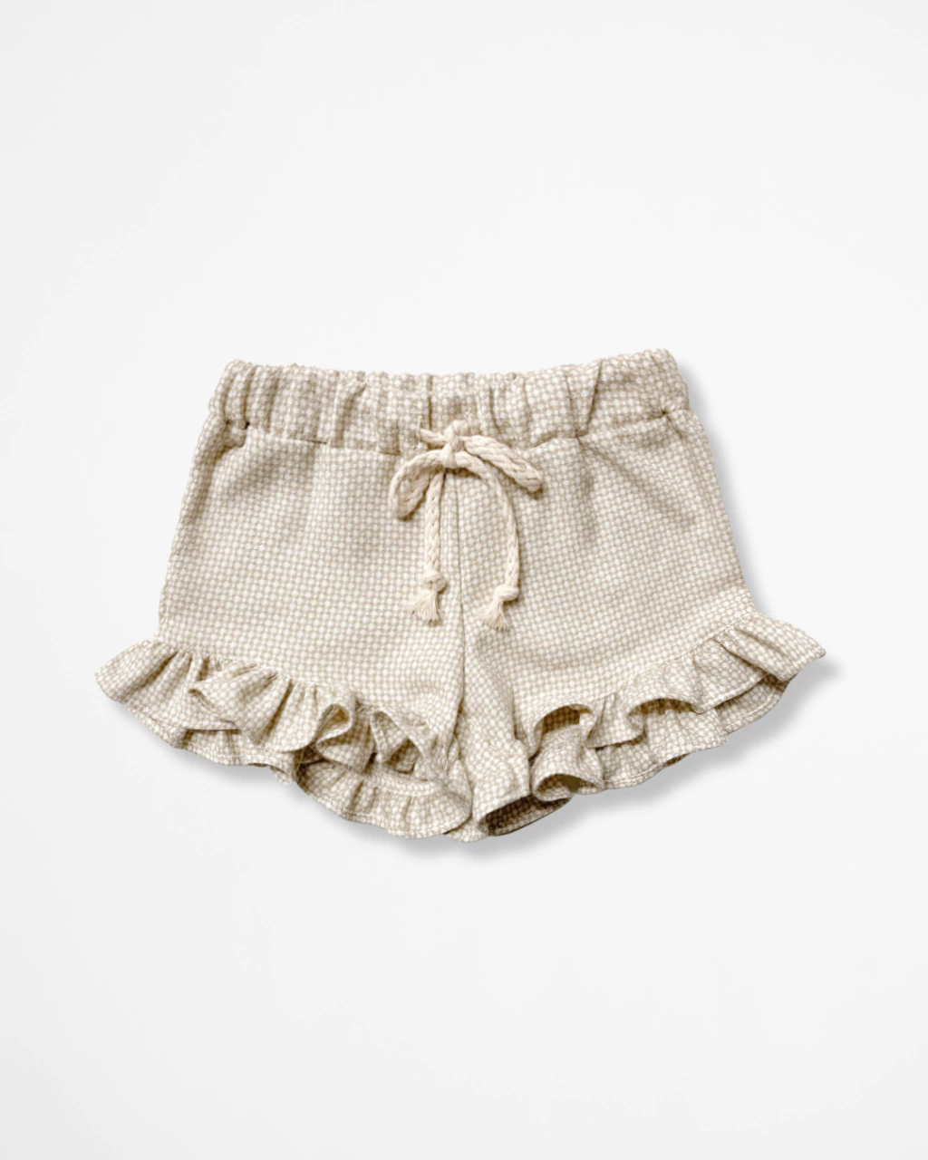 Shorts Maquinetado Areia e OffWhite