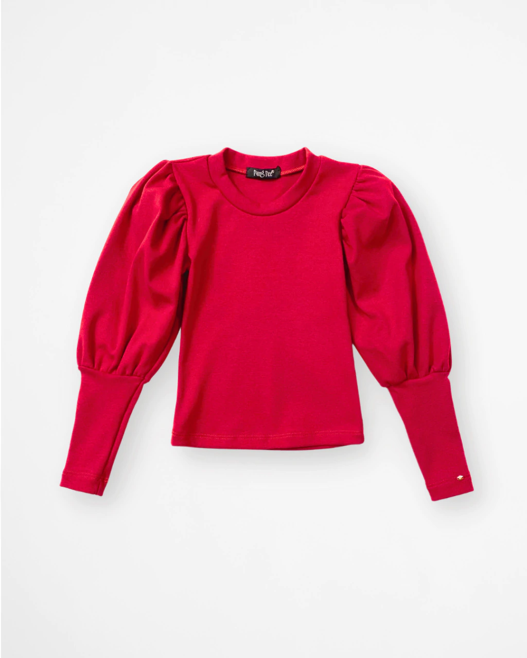 Blusinha Vermelha de Mangas Bufantes