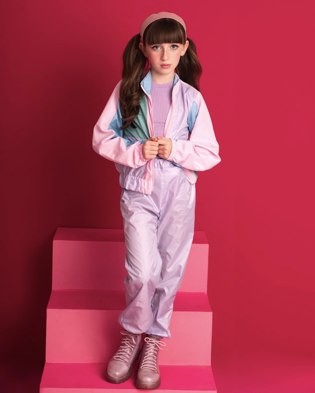 Conjunto de Tactel Roxo Ava