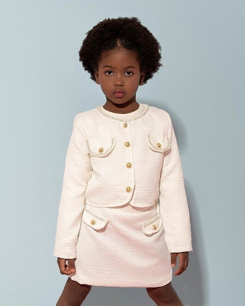 Conjunto de Tweed Off White Carolina