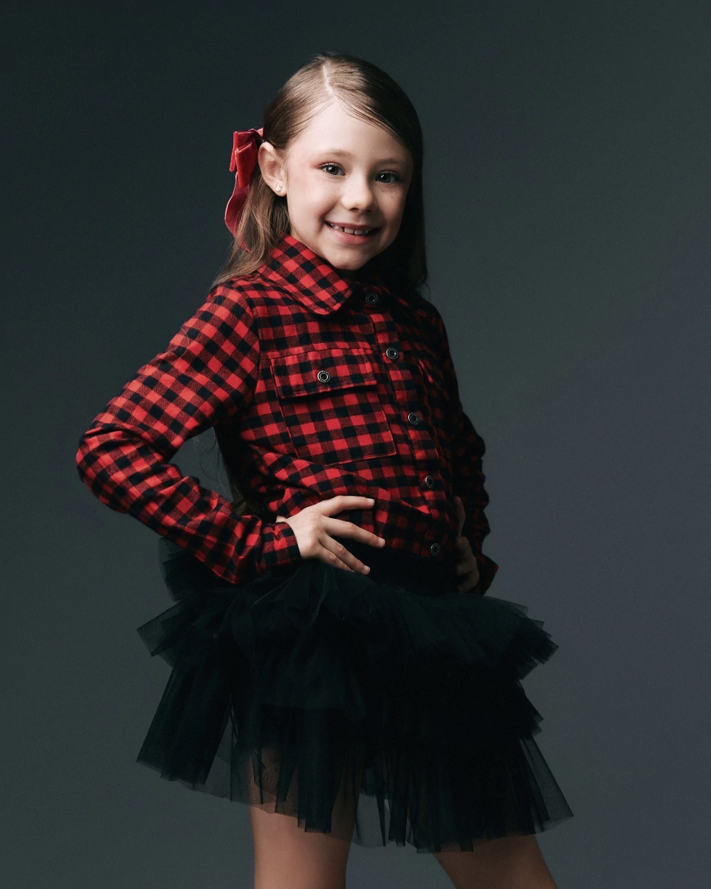 Shorts Saia de Tule Preto com Babados Jinx