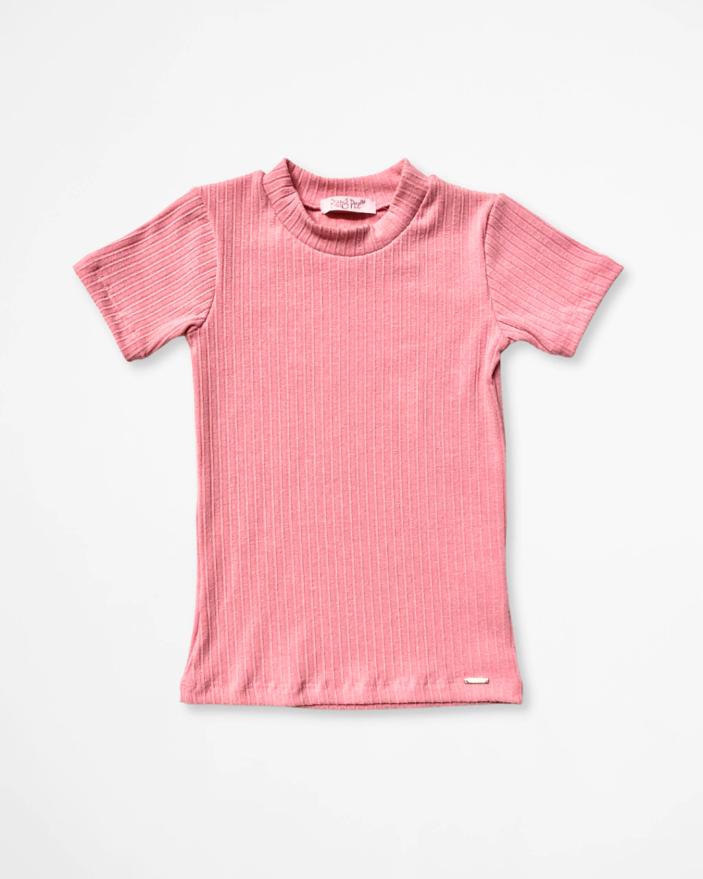 Blusinha de Ribana Básica Rosa Ana