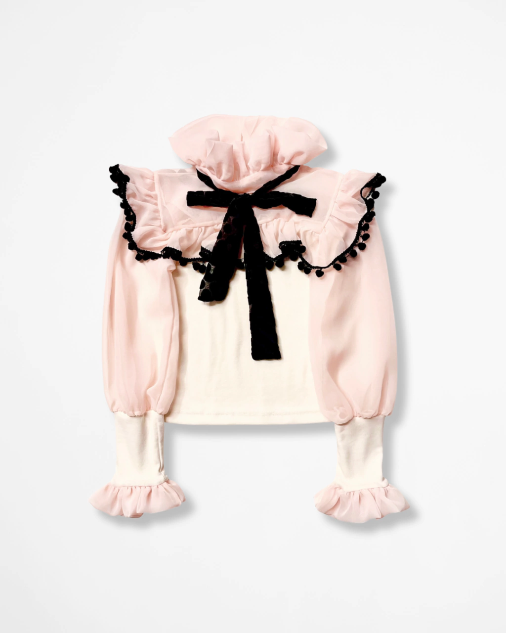 Blusa de Voil Rosa e Baunilha Eloísa