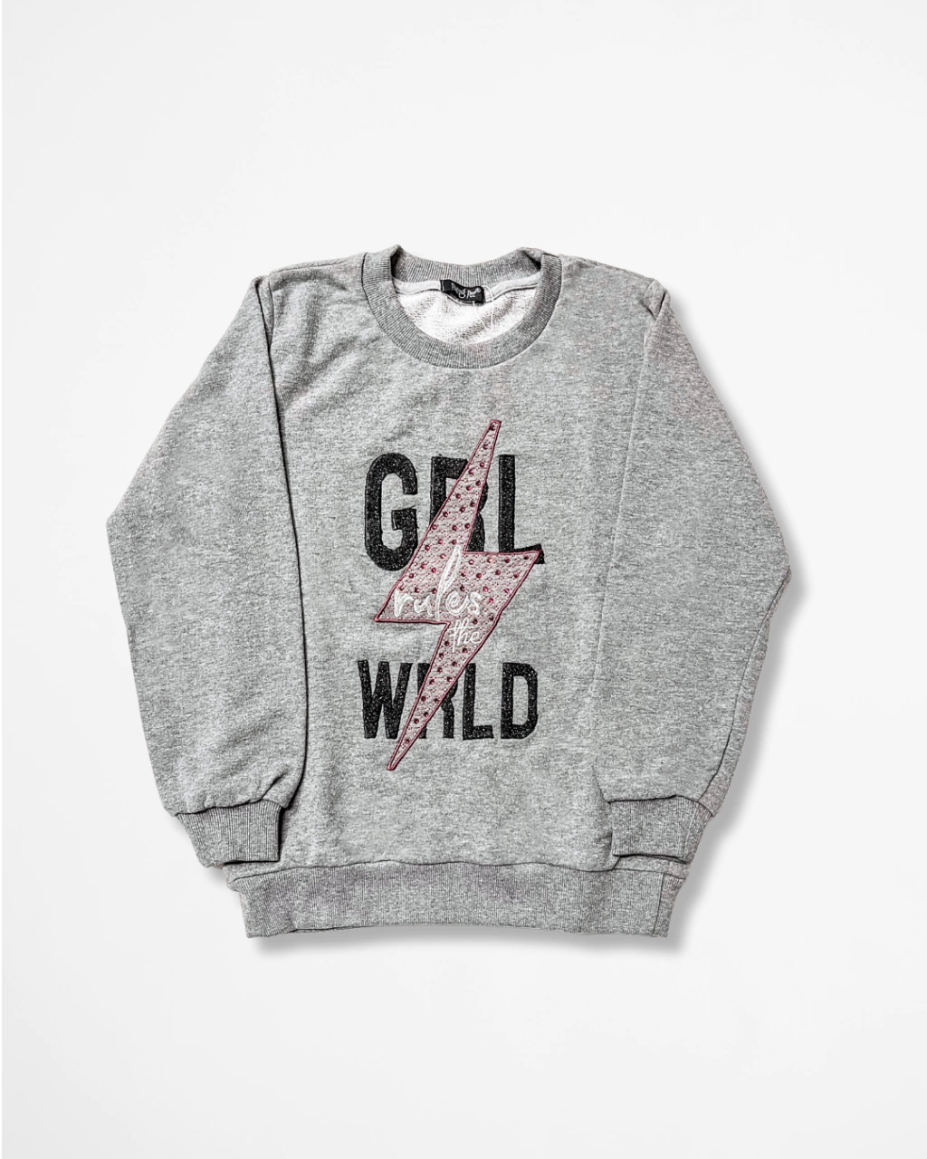 Blusa de Moletom Mescla Bordado