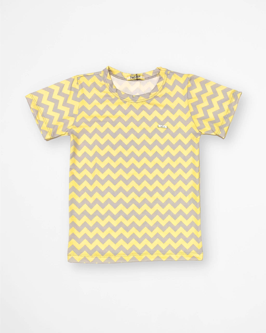 Camiseta Amarela e Cinza “Zig-Zag”