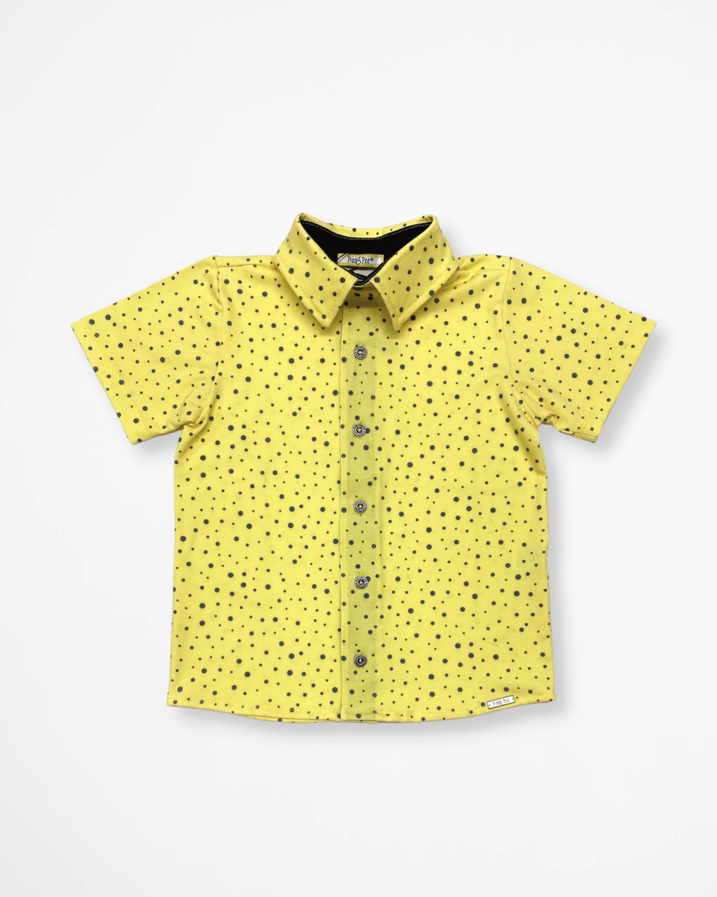 Camisa Amarela de Bolinhas