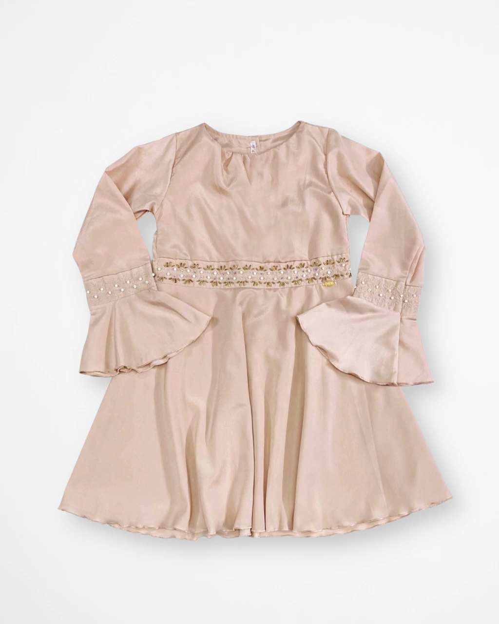 Vestido Bata Boho de Voil Rosê