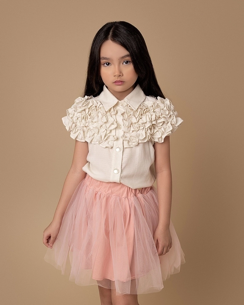 Camisa de FruFrus Baunilha Luiza