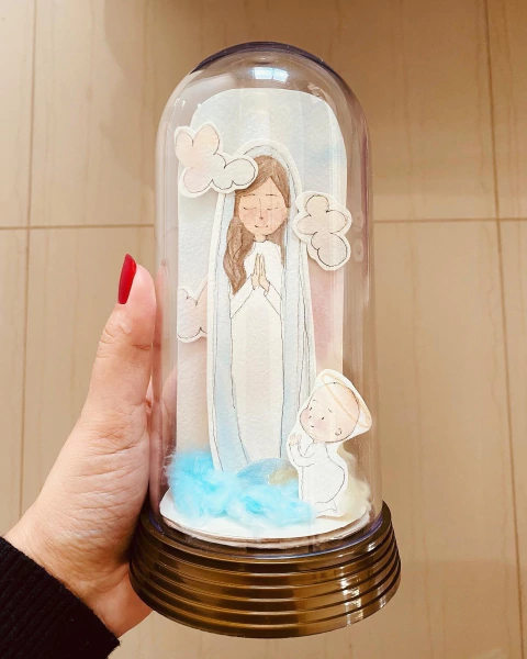 Oratório Personalizado em aquarela - Nossa Senhora das Graças - Lúdico