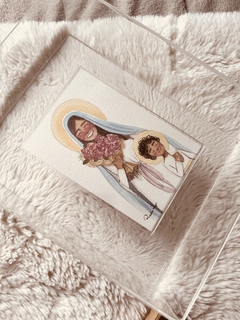 Quadro Acrílico de Maria com o menino Jesus - Original na internet
