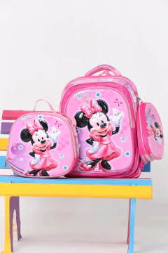 Mochila, Lancheira e Estojo Minnie 2581 - Sheyla Bolsas