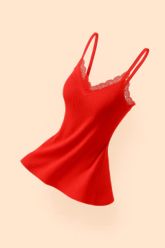Blusa de Alça Renda Vermelho 3392 - comprar online