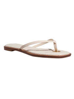 Rasteira Couro Santa Lolla Off Croco 3430 - comprar online