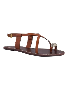 Rasteira Couro Santa Lolla Marrom 3431 - comprar online