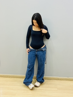 Body Manga Longa com Decote Quadrado 2797 na internet