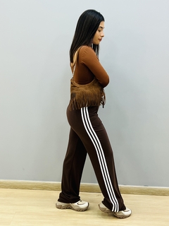 Calça Moletinho Listras Adidas 2791 - Sheyla Bolsas