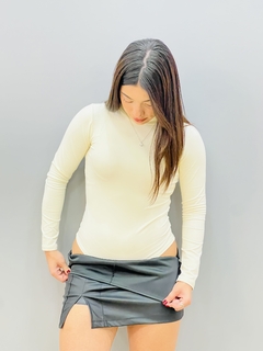 Body Manga Longa Gola Alta 2796 na internet