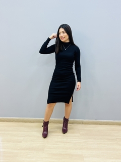 Imagem do Vestido Malha Ribana Manga Longa 2787