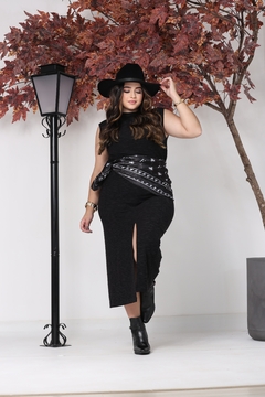 Imagem do Conjunto Regata com Saia com Fenda 1834