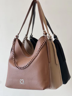 Bolsa Grande com Alça de Corrente Marrom 2042 (3440) - loja online