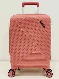 Mala de Média Rosa em Fibra 360° - Sheyla Bolsas