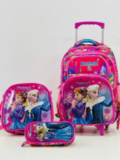 Conjunto Mochila Frozen com Rodinhas