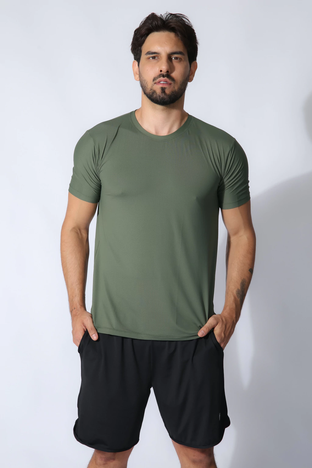 Camiseta Masculina Verde Militar