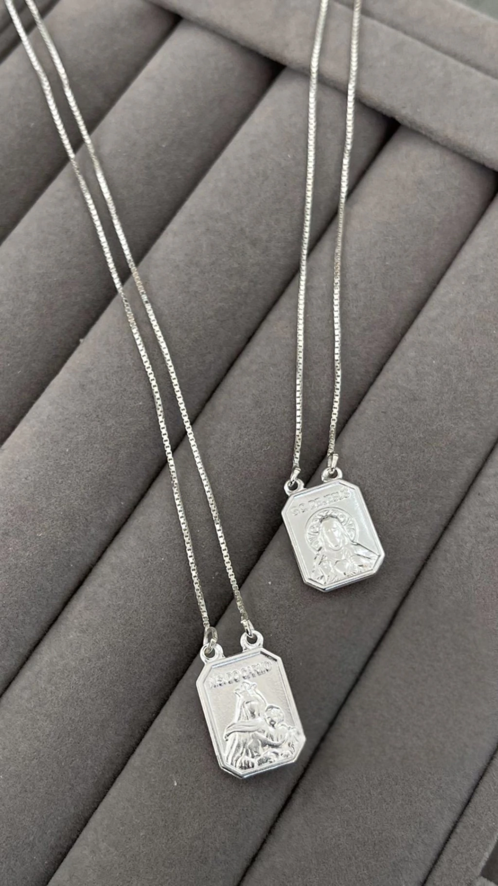 Escapulário veneziana Nossa senhora e Jesus 70cm