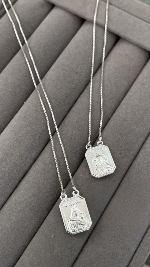Escapulário veneziana Nossa senhora e Jesus 70cm - comprar online