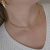 Choker Aro Esferas Banho Ouro 18k - comprar online