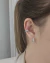 Piercing Fake 3 Fileiras Banho Rodio Branco - Julia Tarnoschi Semijoias