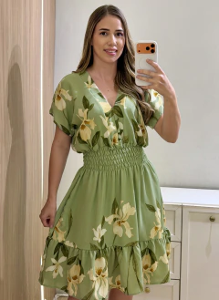Vestido soltinho gola V Ref 166