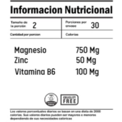ZMA: ZINC+MAGNESIO+VITAMINA B6 GENOMYK - comprar online