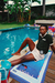 Poolside Knit Polo (Army Green) na internet