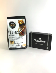 Capsulas recargables Nespresso x4 + 200gr Cafe