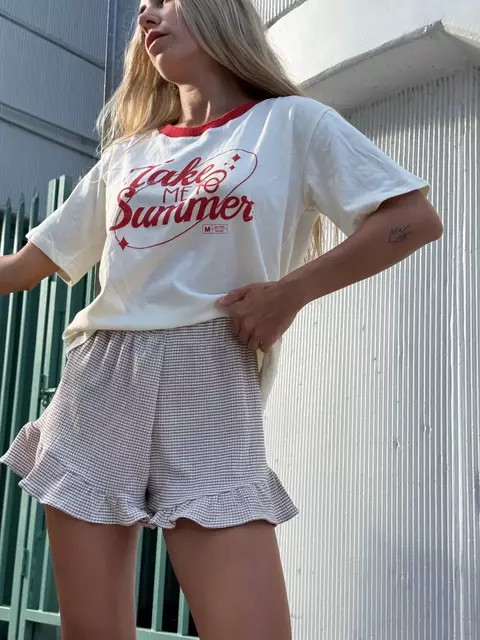 Short Pico Vichy Marron - comprar online