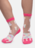 Meia Puket Pink Transparente Unicórnio