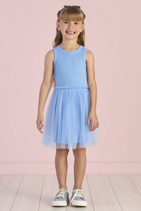 Vestido Mon Sucre Azul de Tule